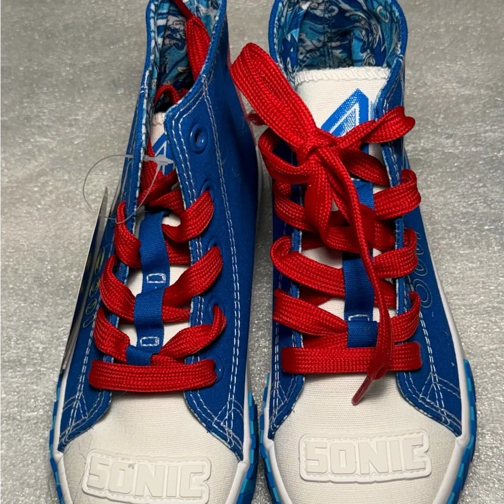 Sonic NIKELODEON BOYS Kids High-Top Sneakers - Blue and Red NWOT